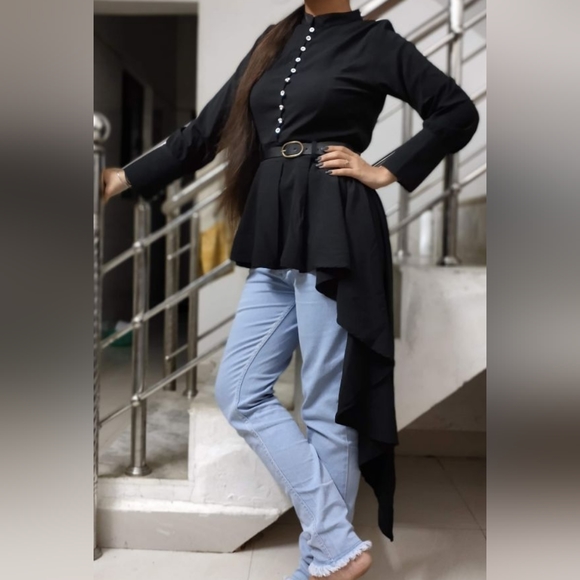 Black designer top - Picture 7 of 16